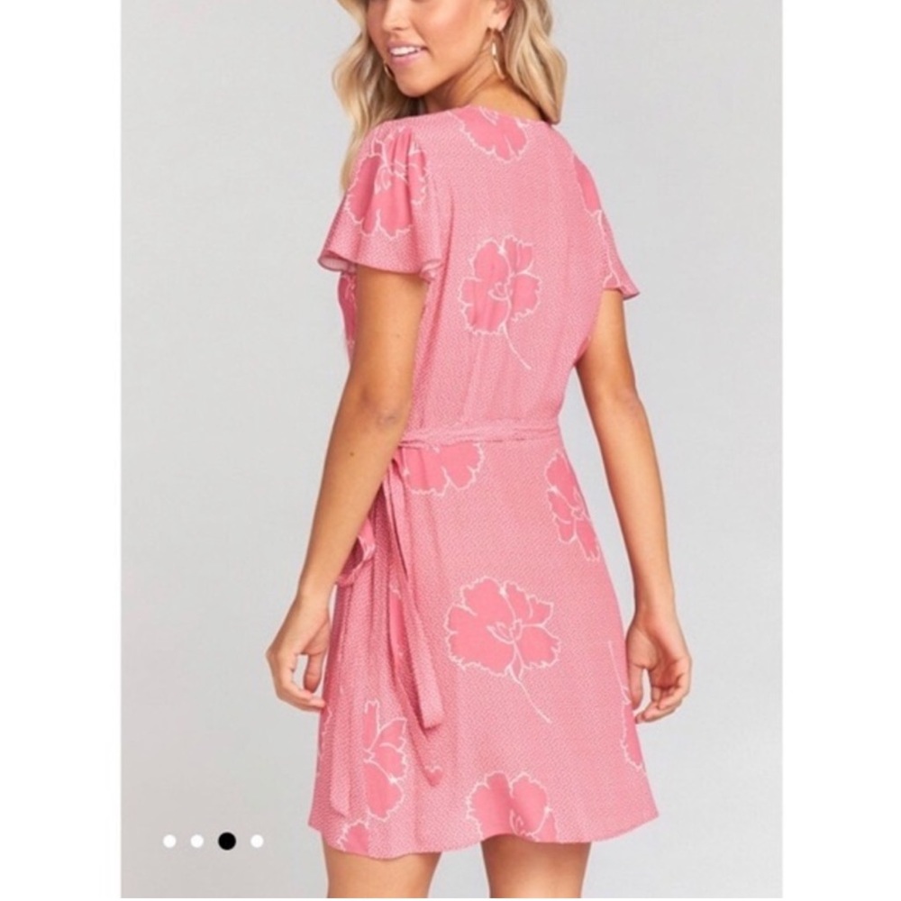 Show Me Your MuMu Grace Wrap Mini Dress Small - Picture 2 of 8